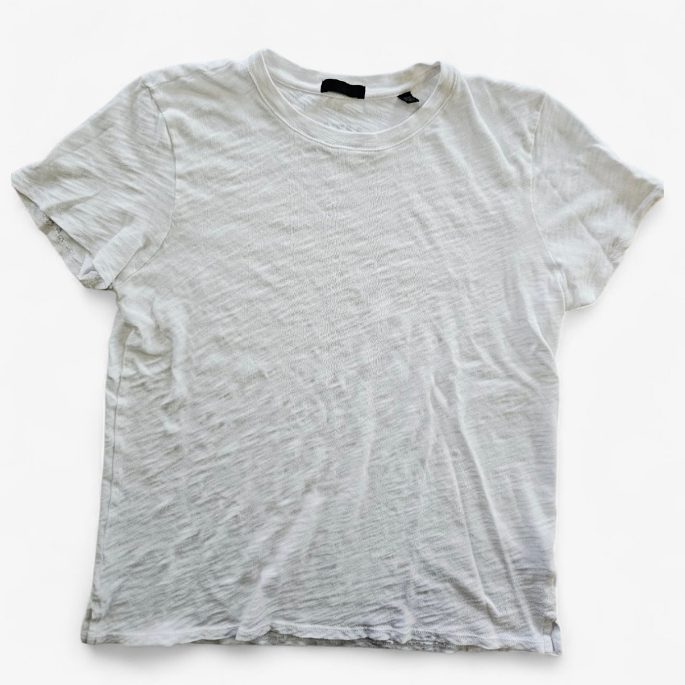 ATM Anthony Thomas Melillo White Heathered Schoolboy Crew Neck Tee T-Shirt M - Picture 6 of 13